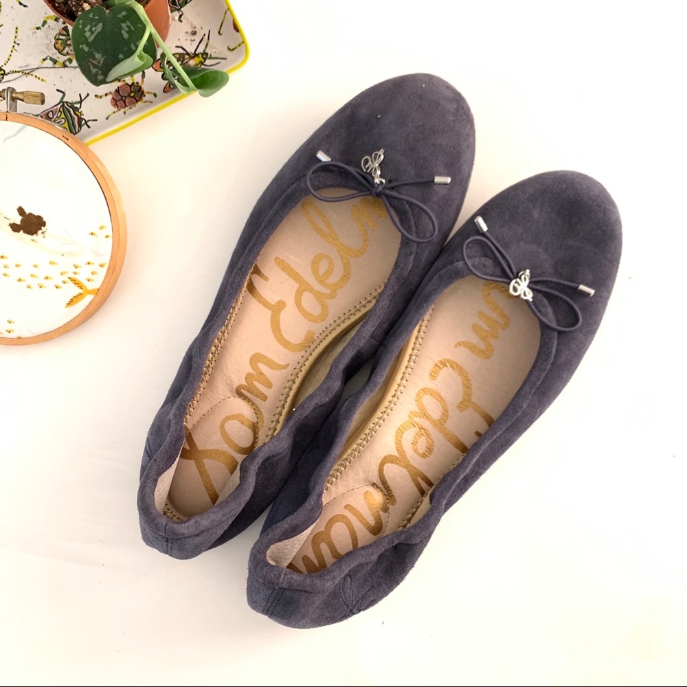 Sam Edelman blue navy suede flats size 7.5
